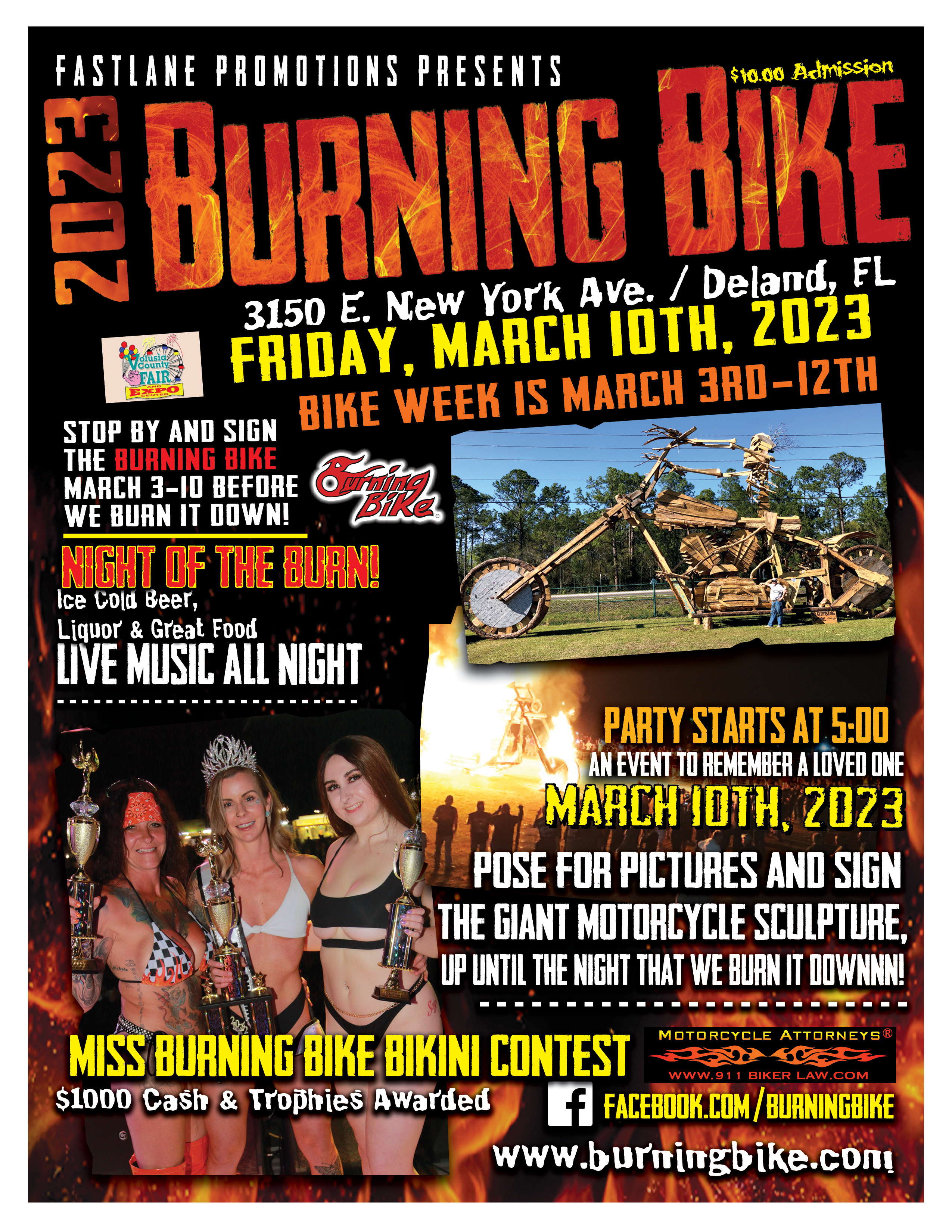 Burning Bike poster